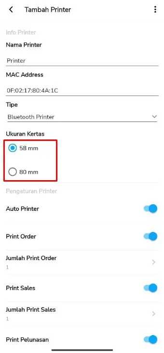 Setting Ukuran Kertas Pada Sales Order Mobile (SOM)