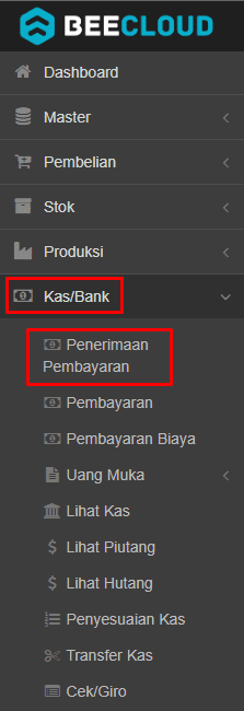 Masuk Penerimaan Pembayaran