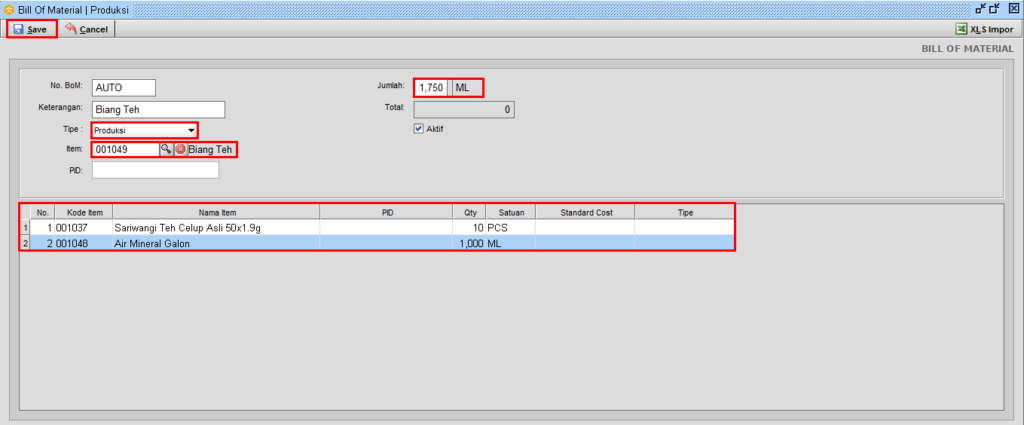 Cara Membuat BoM (Bill Of Material) Beeaccounting