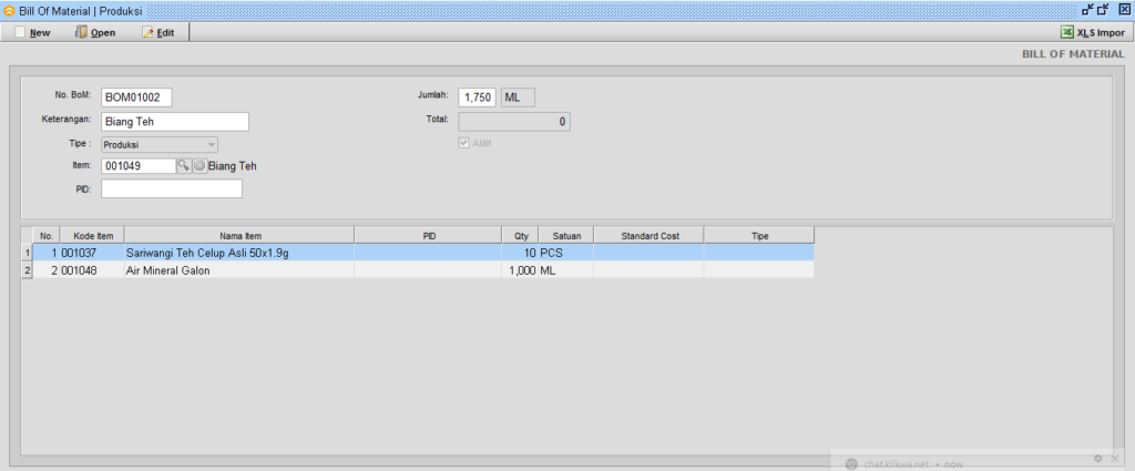 Cara Membuat BoM (Bill Of Material) Beeaccounting