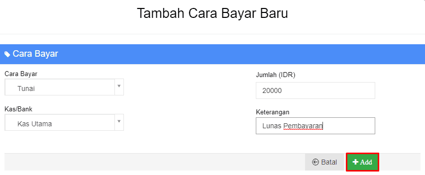 Pembayaran Hutang Menggunakan Lebih Bayar Beecloud