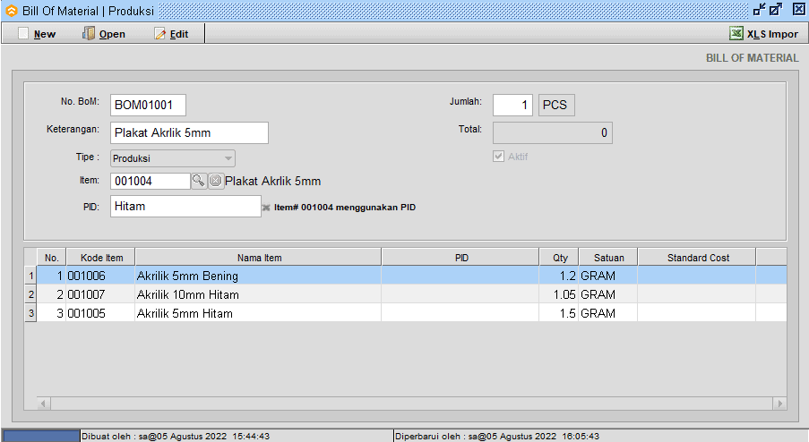 Bom Pid Berhasil Terinput