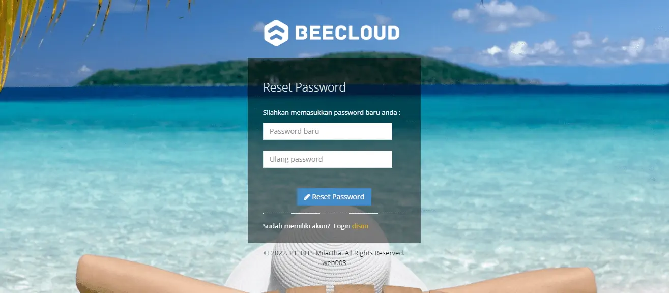 Masukkan Password Baru Dan Ulangi Password