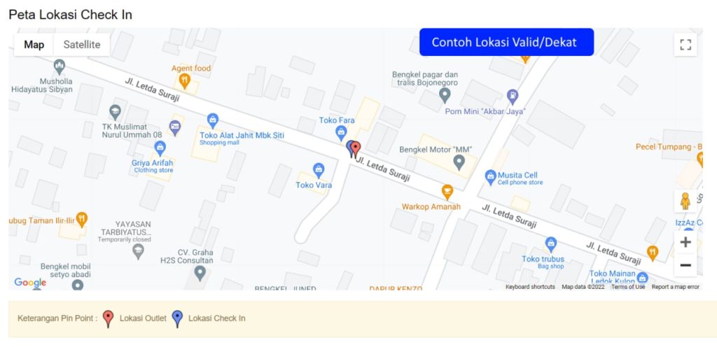 Som Contoh Peta Lokasi Check In Valid