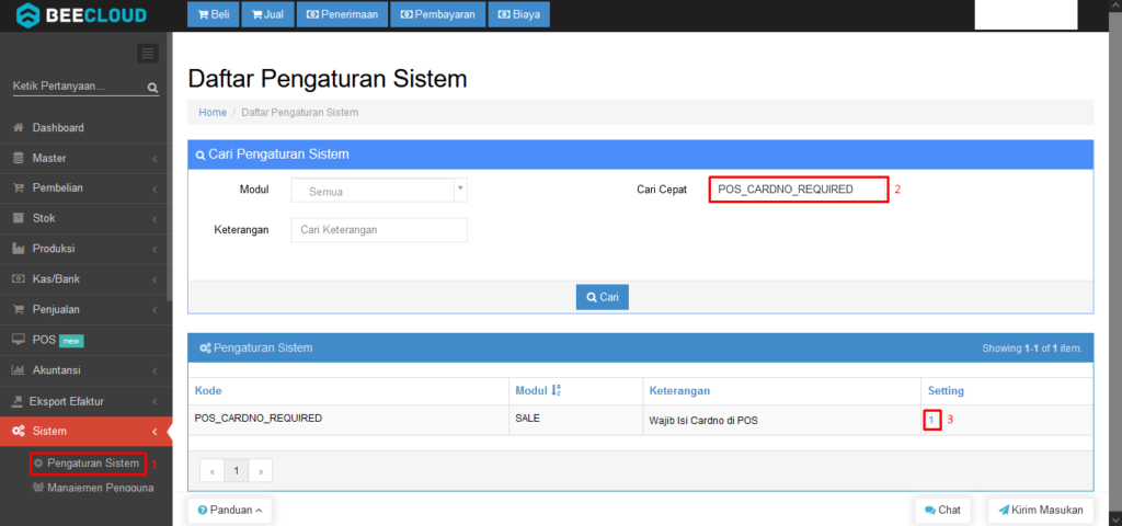 Pengaturan Nomor Kartu dan Track No. Bisa Kosong Pada Beepos Mobile