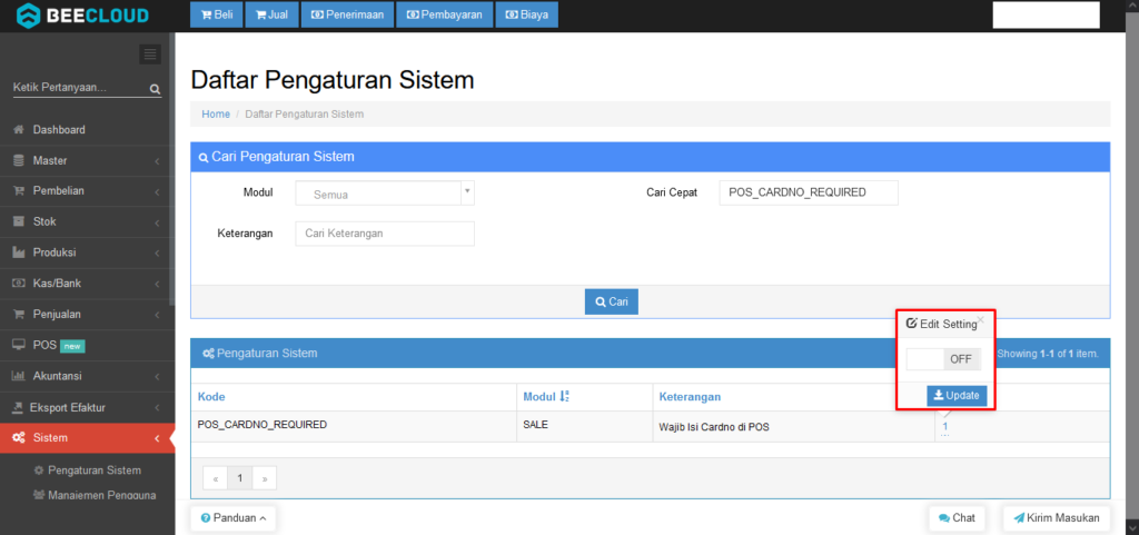 Pengaturan Nomor Kartu dan Track No. Bisa Kosong Pada Beepos Mobile