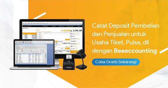 Catat Deposit Pembelian Dan Penjualan Untuk Usaha Tiket, Pulsa, Dll Dengan Beeaccounting