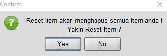 Penggunaan Reset Item di Beeaccounting