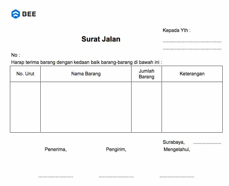 Form Kirim Barang untuk Toko