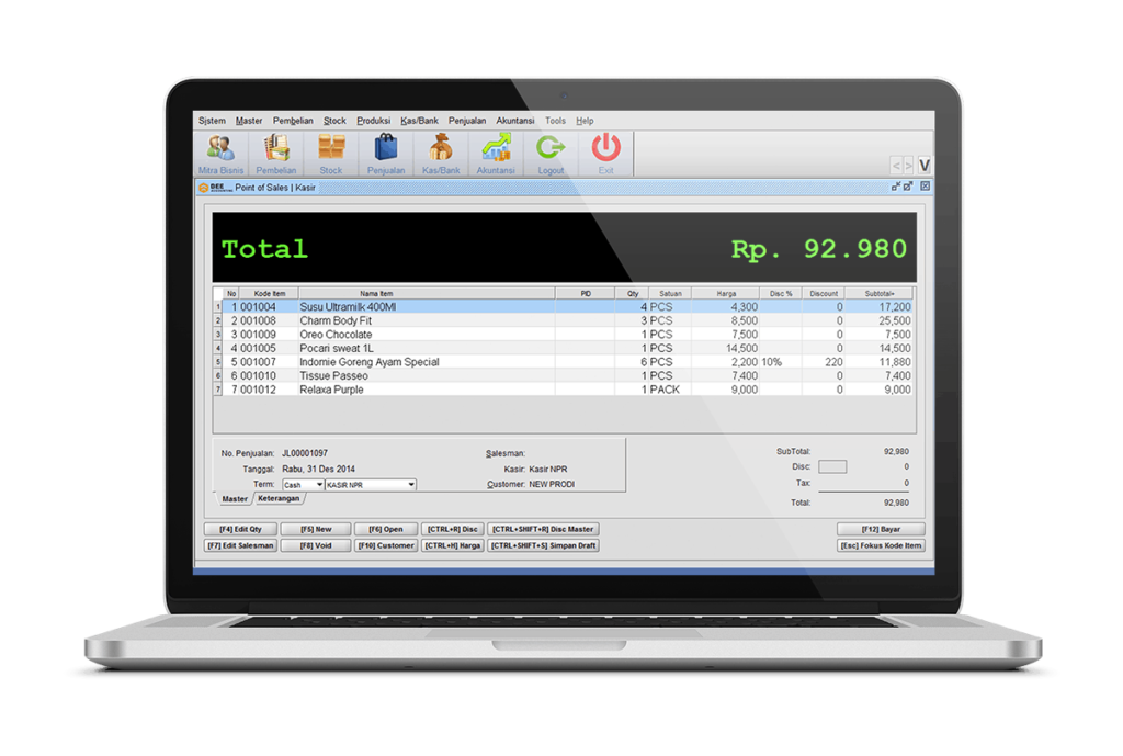 Software Akuntansi Beeaccounting Penjualan Kasir Pos