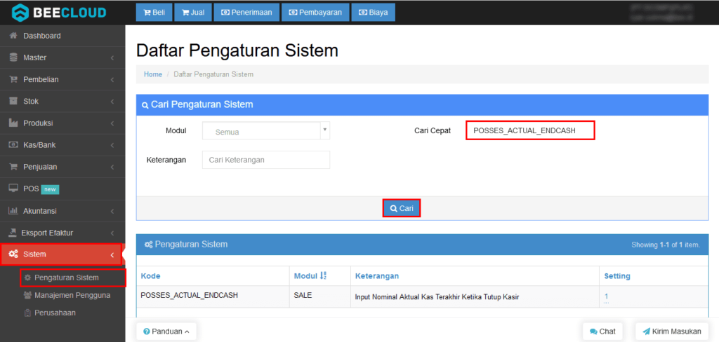 Cara Menampilkan Total Pemasukan Dan Saldo Akhir Pada BeePos Desktop