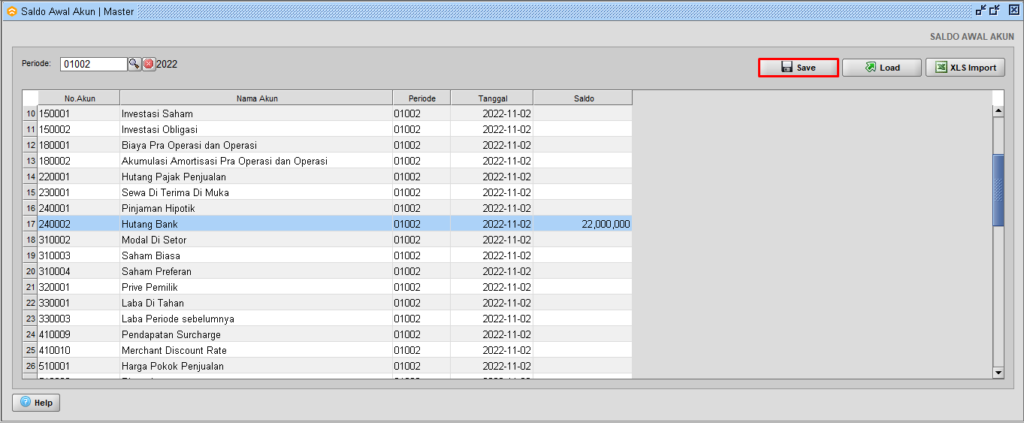 Input Saldo Awal Akun Beeaccounting