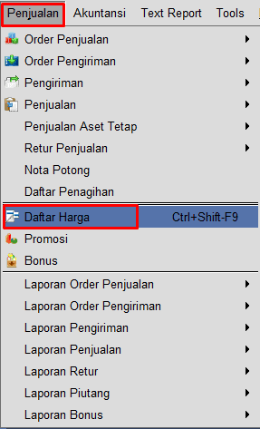 Ekspor Daftar Harga 1