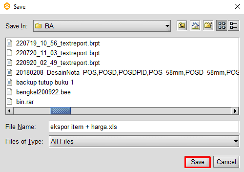 Ekspor Daftar Harga 6