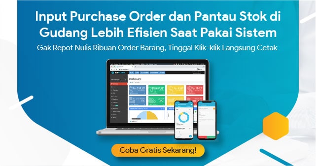 Mudah input PO dan pantau stok pakai Beecloud