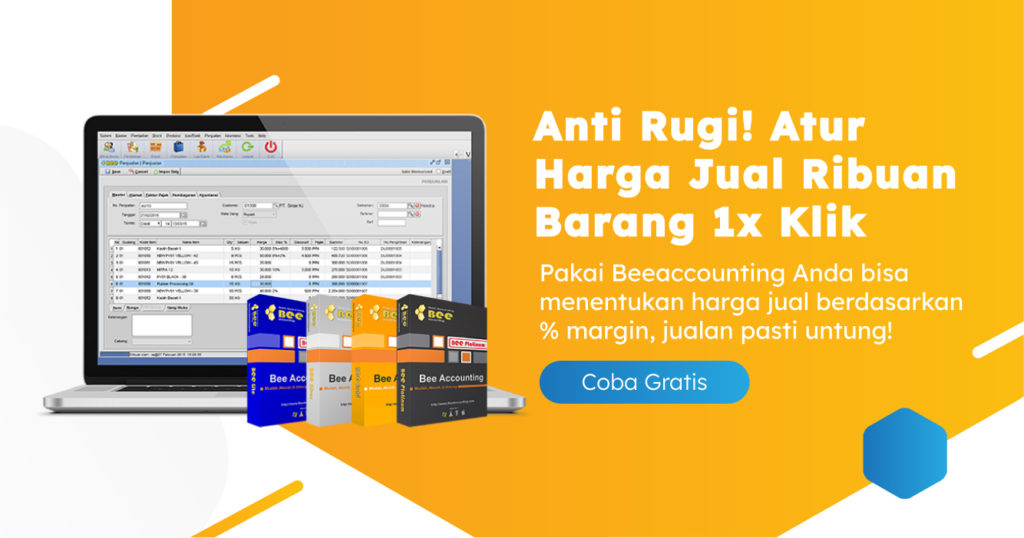 Banner Beeaccounting Atur Harga Jual