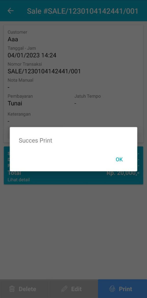 Pengaturan Printer Sales Order Mobile
