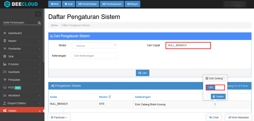 ERROR: Cabang Tidak Boleh Kosong Beecloud