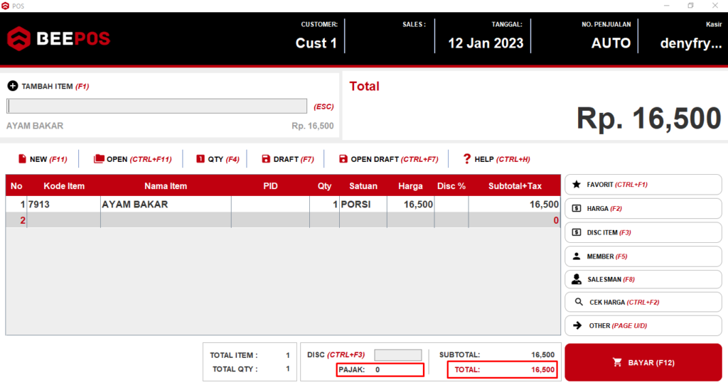 Buat Member Otomatis Harga Termasuk Pajak Beepos Desktop