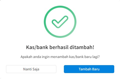 Data Master Kas Dan Bank Berhasil Tersimpan