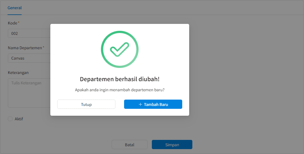 Non-Aktifkan Master Departemen Beecloud 3.0
