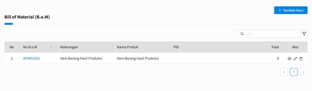 Cara Membuat Bill Of Material (B.O.M) Beecloud 3.0