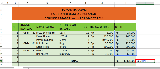 Cara Membuat Laporan Keuangan di Excel