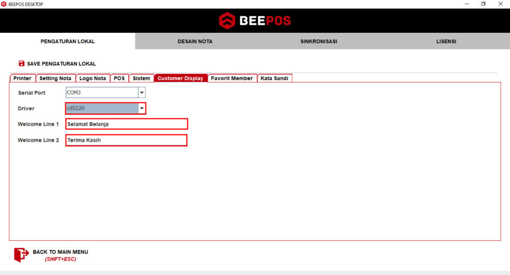 11. Sesuaikan Driver Dan Welcome Line