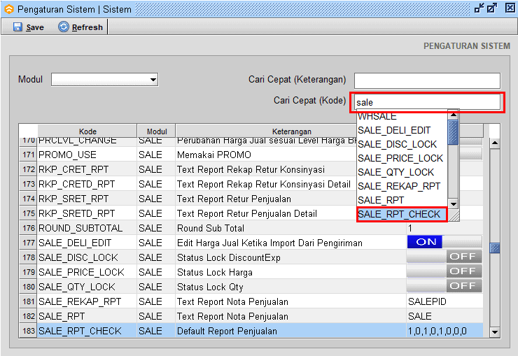 Gambar 3. Sale_rpt_check1 Cklstsalerpt3