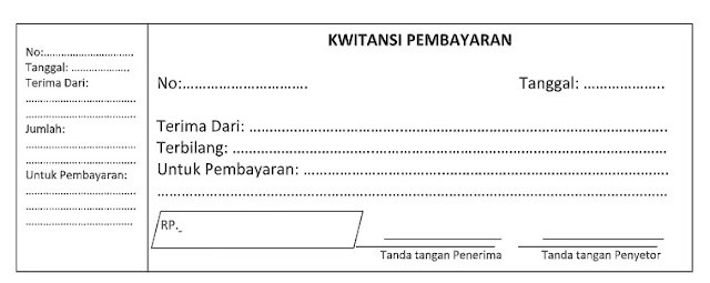 Contoh Kwitansi Pembayaran Word