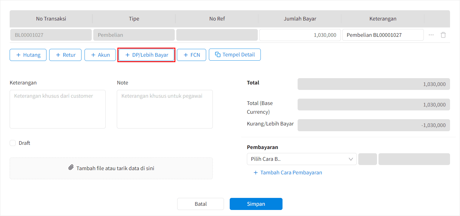 Cara Melakukan Pembayaran Hutang Menggunakan Lebih Bayar Beecloud