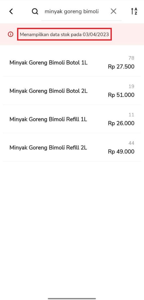 Cek Stok 2