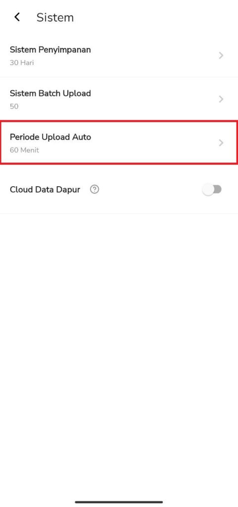 Setting Auto Upload Beepos Mobile v2.0