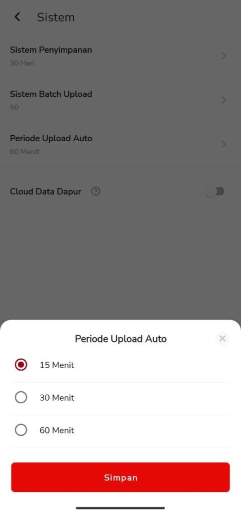 Setting Auto Upload Beepos Mobile v2.0