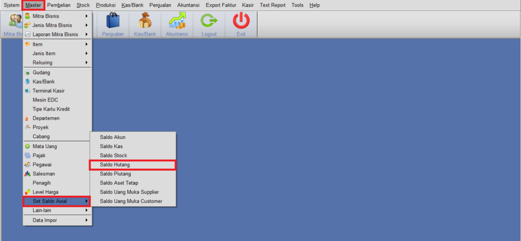 Input Set Saldo Awal Hutang Beeaccounting