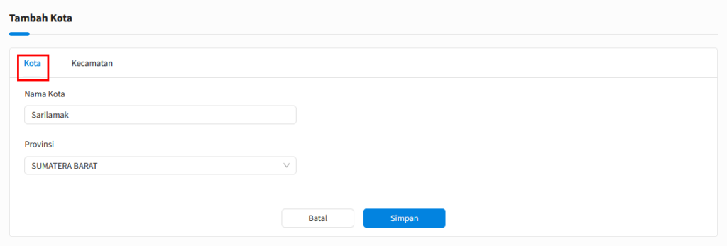 Menambahkan Kota dan Kecamatan Pada Beecloud 3.0