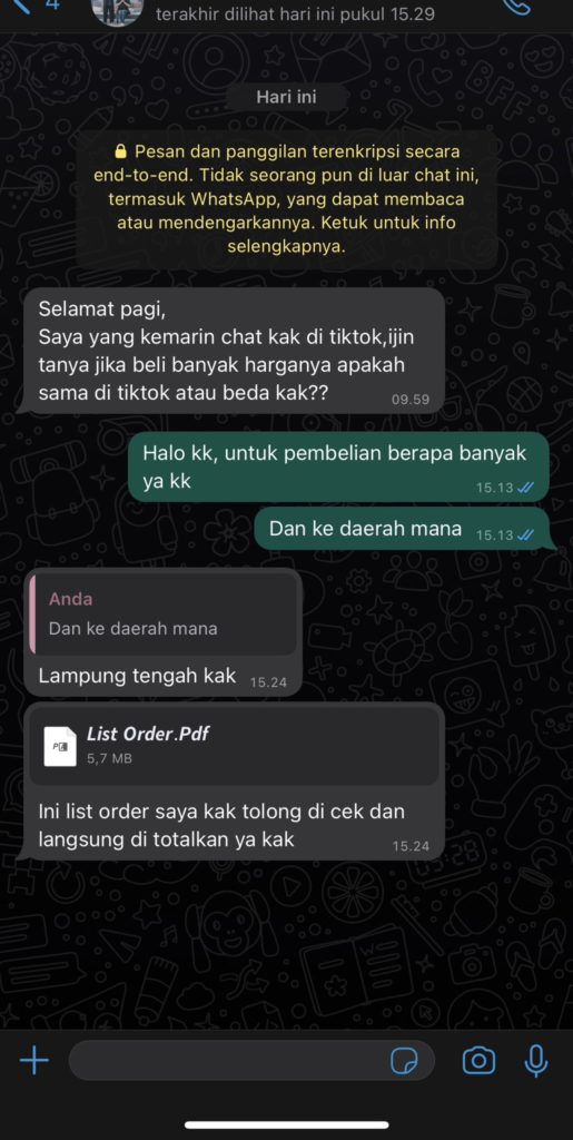 Chat Wa Dari Penipu