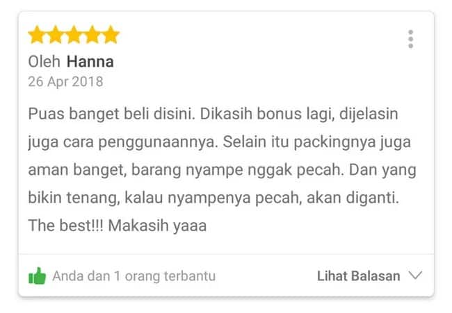 Contoh Testi Di Marketplace