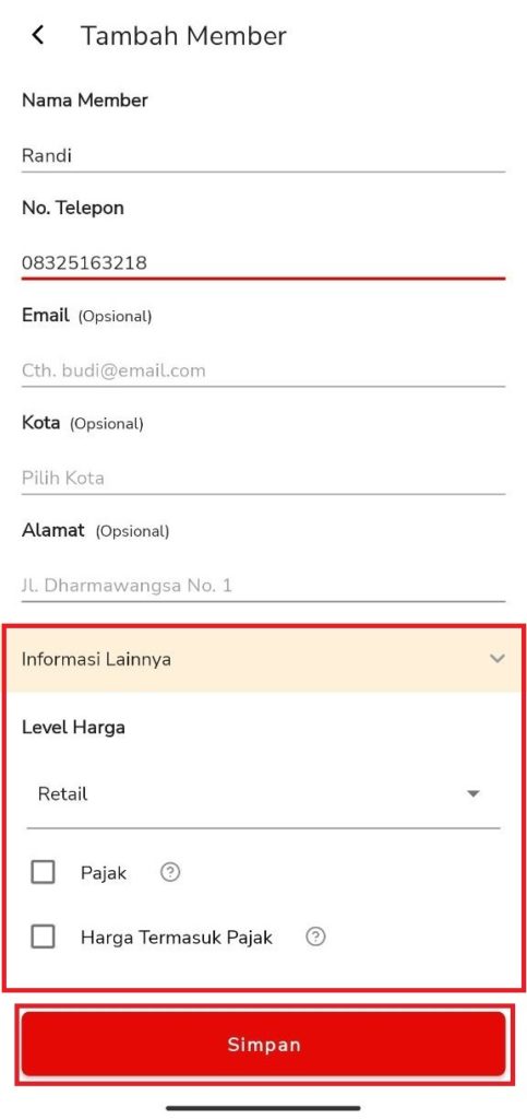 Tambah Member (Retail) Beepos Mobile 2.0