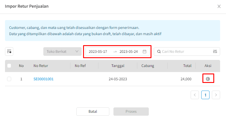Gambar 5. Pilih Retur Piutang Ptg Retur5