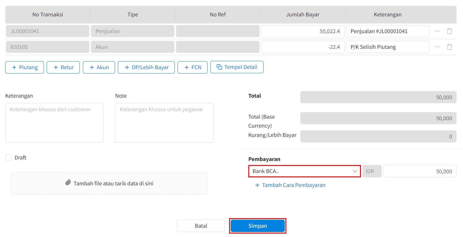 Cara Memotong Piutang dengan Akun
