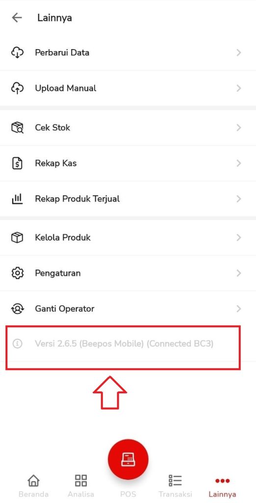 Cara Cek Versi Beepos Mobile 2.0