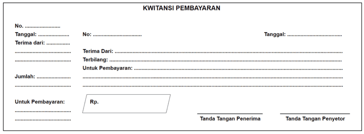 Contoh Kwitansi Pembayaran Credit Bee.id