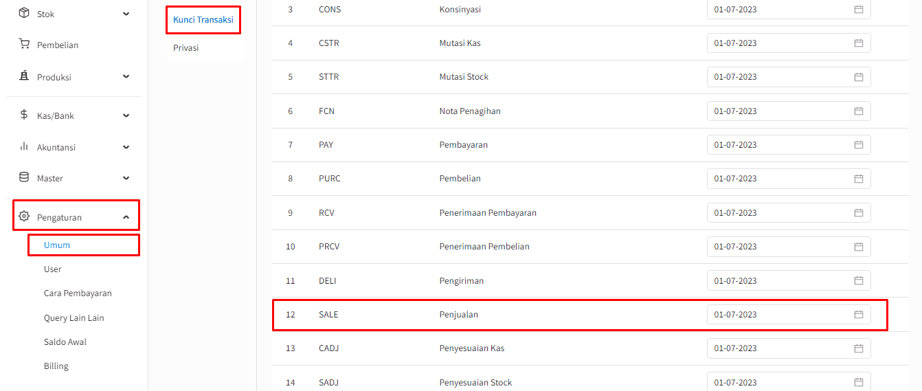 Gambar 2. Cek Kunci Transaksi Kuncitrx2
