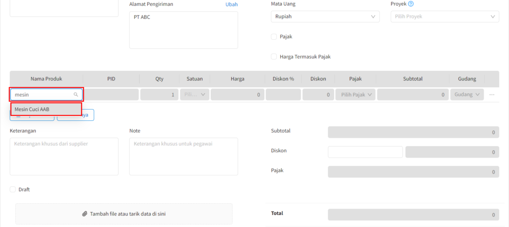 Cara Input Pembelian Item PID Beecloud 3.0