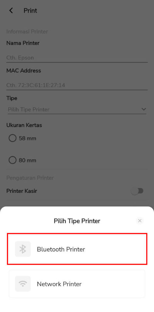 Setting Printer Beepos Mobile 2.0