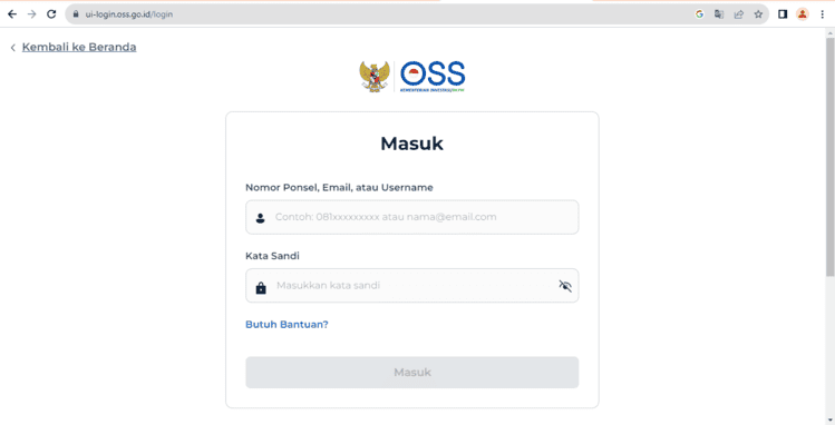 Login Akun Oss Cara Daftar Iumk