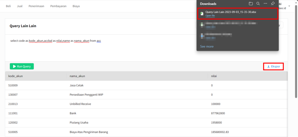 Panduan Pengertian Query Lain Lain dan Cara Penggunannya Beecloud 3.0