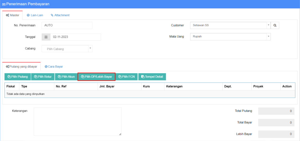 Lebih Bayar Menjadi Nota Potong Piutang Beecloud