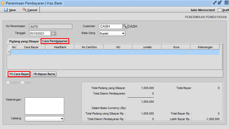 Input Modal Tambahan Owner/Pemilik - Beeaccounting